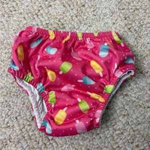 i play. Bright Pink Popsicle Print Swim Diaper Cover